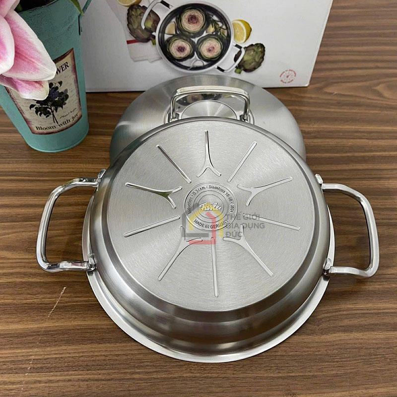 chao-fissler-profi-2-quai-kem-vung-inox-24cm (7) Chảo Fissler Profi 2 quai kèm vung inox 24cm