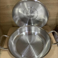 Chảo Fissler Profi 2 quai kèm vung inox 24cm