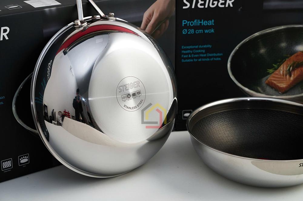 Chảo sâu lòng Steiger Profiheat 28cm Wok
