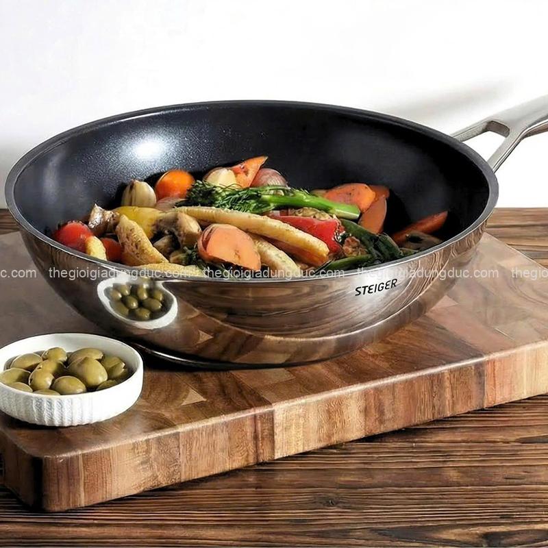 chao-sau-long-steiger-titanpro-wok-28cm (3) Chảo sâu lòng Steiger Titanpro Wok 28cm