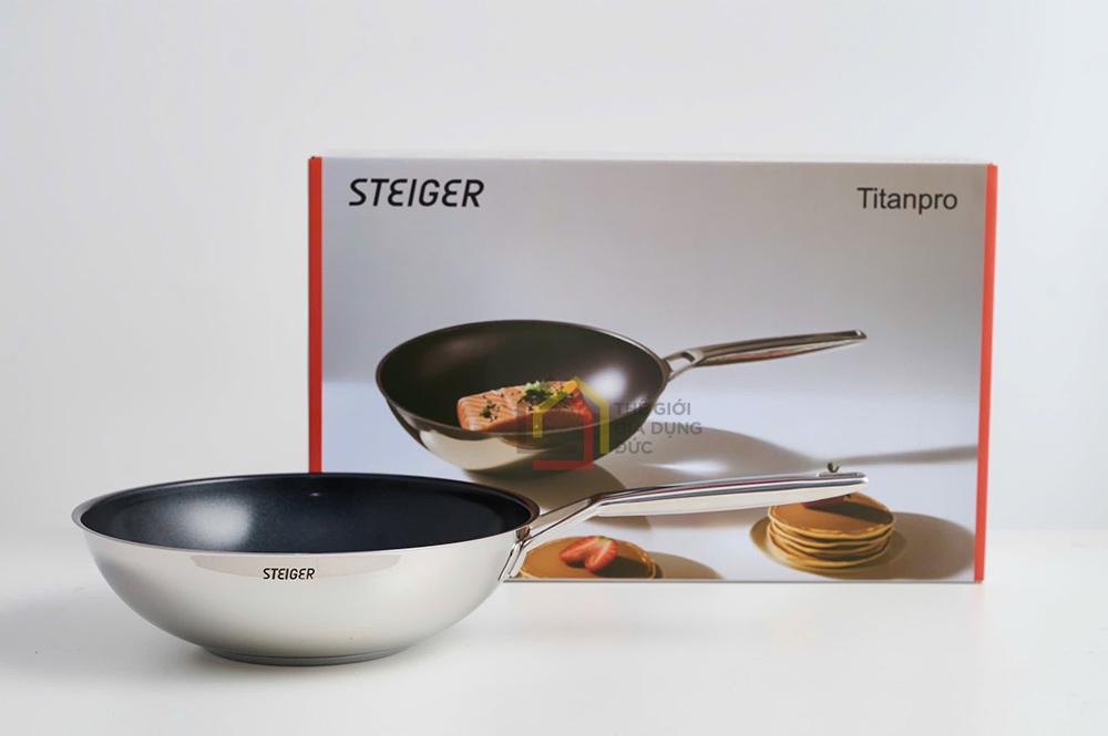 Chảo sâu lòng Steiger Titanpro Wok 28cm