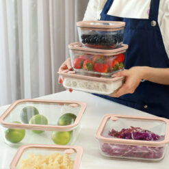 Hộp thủy tinh chịu nhiệt hình chữ nhật dáng sâu Kaiyo