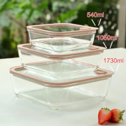 Hộp thủy tinh chịu nhiệt hình vuông Kaiyo