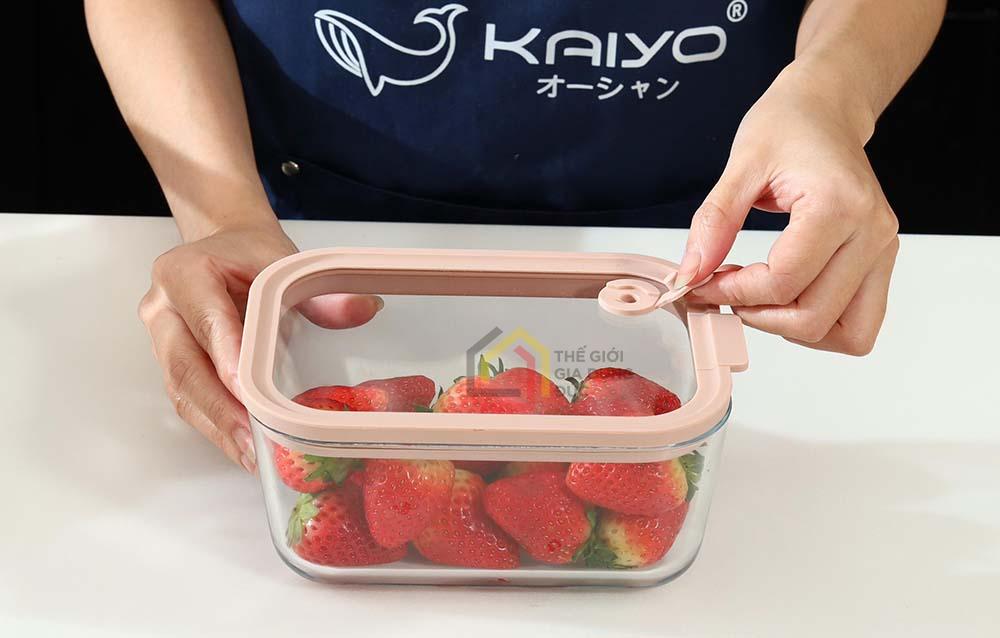 Hộp thủy tinh chịu nhiệt hình vuông Kaiyo 