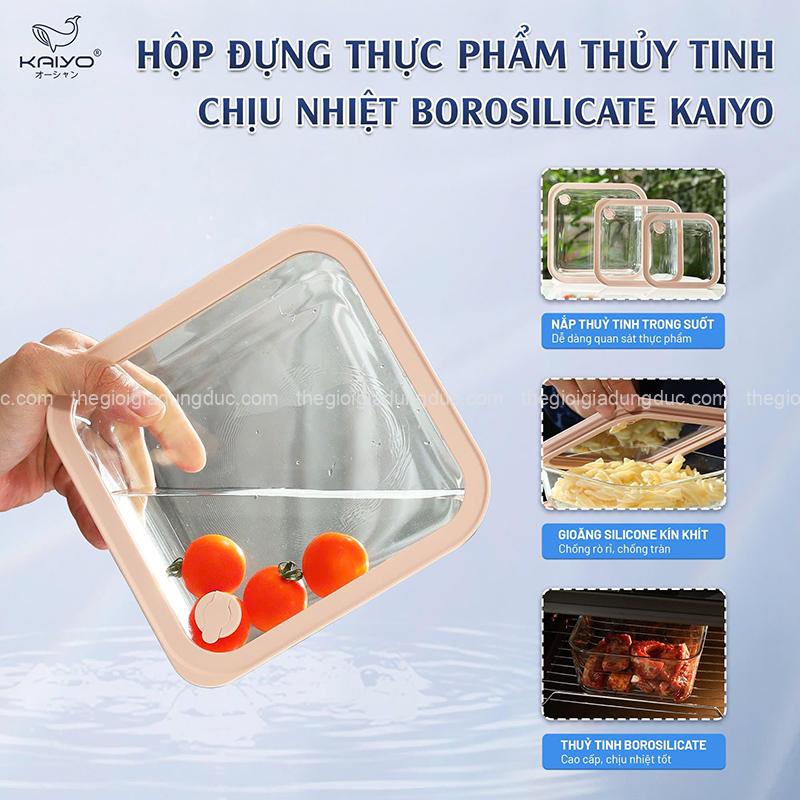 hop-thuy-tinh-chiu-nhiet-hinh-vuong-kaiyo (2) Hộp thủy tinh chịu nhiệt hình vuông Kaiyo