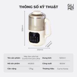 Máy làm sữa hạt Gume Mini Pro Ultra MSB03