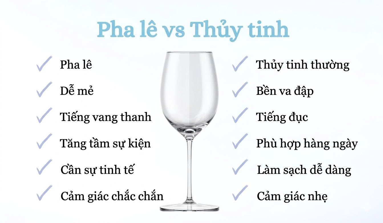 Pha lê và thủy tinh khác nhau như thế nào?