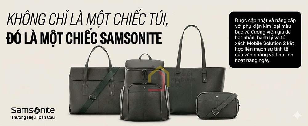 Balo Samsonite Mobile Solution 2 Leather Deluxe Backpack