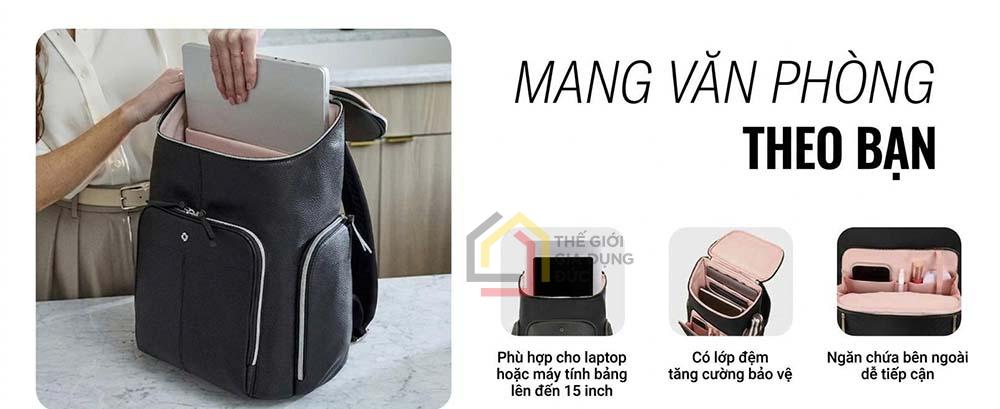 Balo Samsonite Mobile Solution 2 Leather Deluxe Backpack