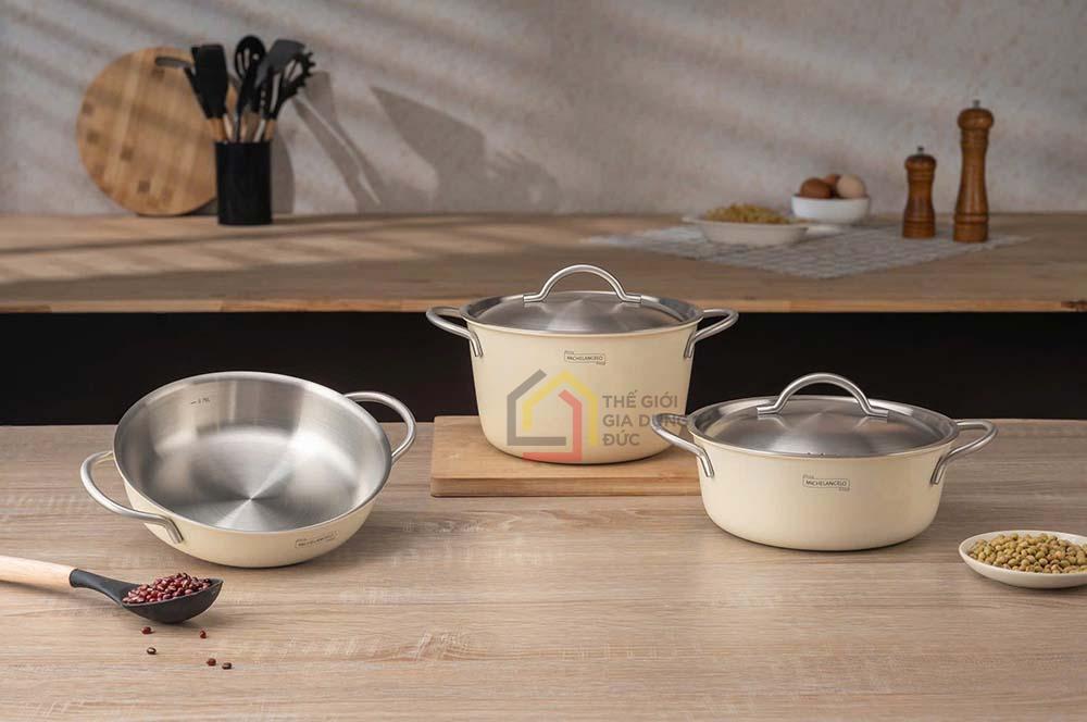 Bộ nồi Michelangelo Nesting 3 món