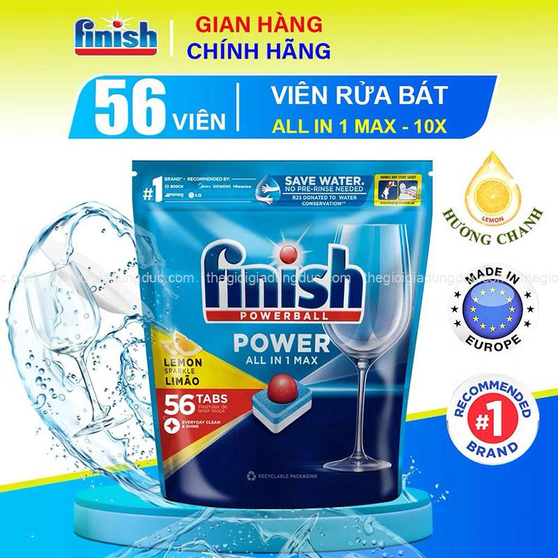 vien-rua-bat-finish-power-all-in-one-max (1) Viên rửa bát Finish Power All In One Max hương chanh 56 viên