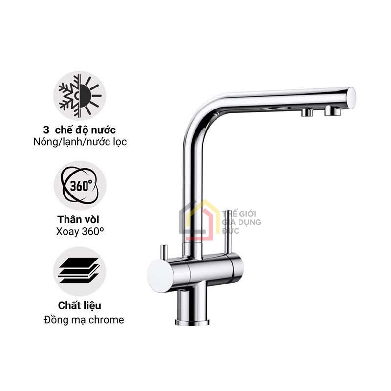 voi-rua-bat-blanco-fontas-ii-chrome-523128 (3) Vòi rửa bát Blanco Fontas II Chrome 523128