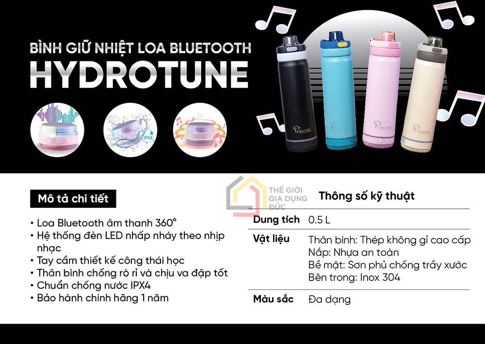 Bình giữ nhiệt kèm loa Bluetooth Lagoumet