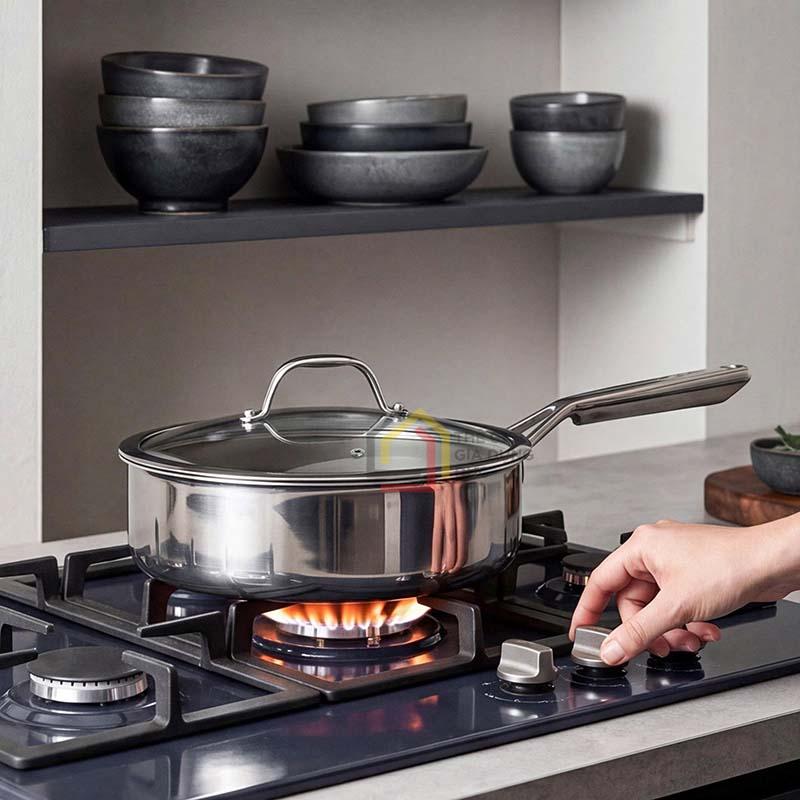 Chảo sâu lòng O844 Oyatton inox không dính vi điểm 26cm