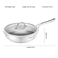 Chảo xào inox không dính vi điểm OYATTON