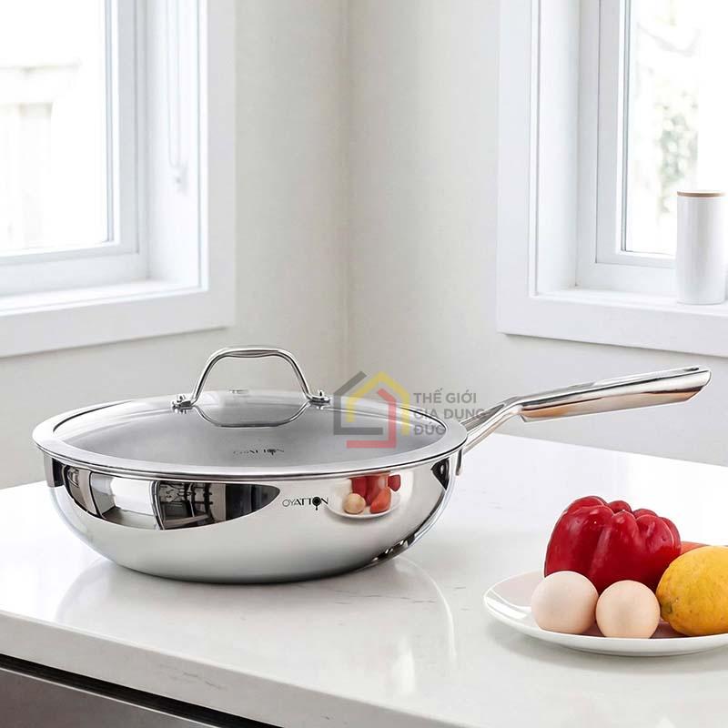 Chảo xào inox không dính vi điểm OYATTON