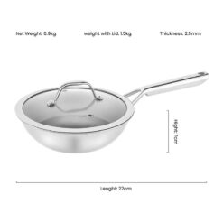 Chảo xào inox không dính vi điểm OYATTON