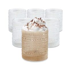 Bộ 6 cốc thủy tinh hạt cườm cao cấp 295ml