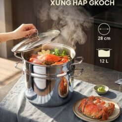 Nồi canh kèm xửng hấp GKÖCH 12L