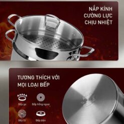 Nồi canh kèm xửng hấp GKÖCH 12L