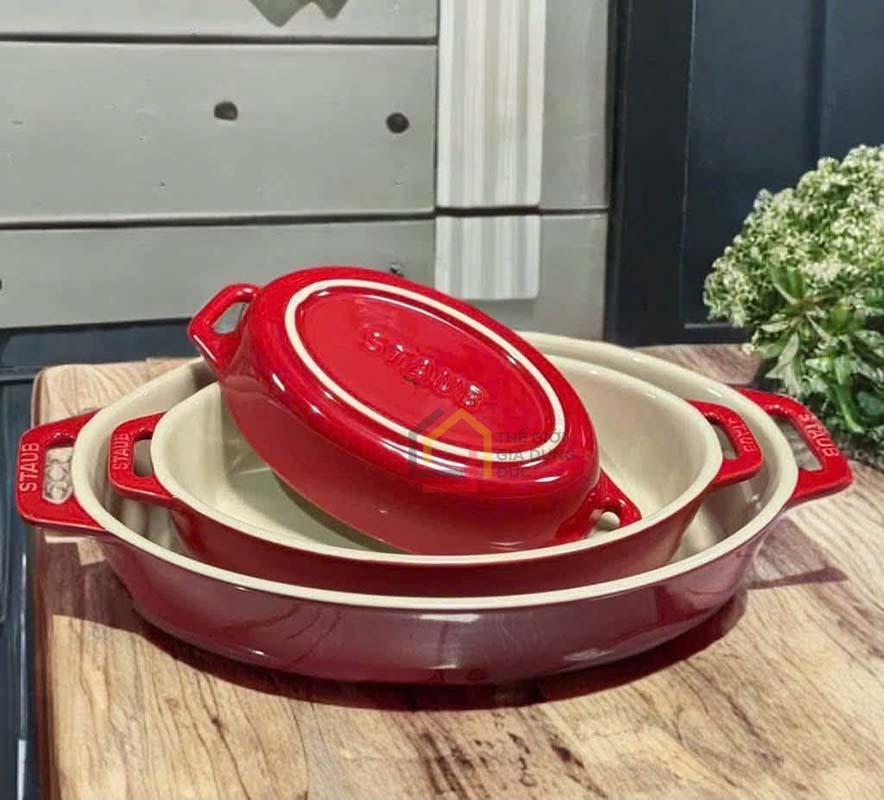 set-3-khay-gom-oval-bo-lo-staub (2) Set 3 khay gốm oval bỏ lò Staub