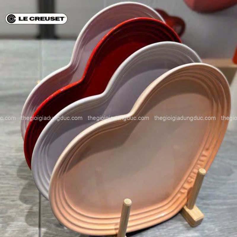 set-4-dia-le-creuset-hinh-tim-23cm (7) Set 4 đĩa Le Creuset hình tim 23cm