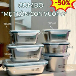 Set 6 hộp đựng thực phẩm kèm nắp Cuitisan Simple