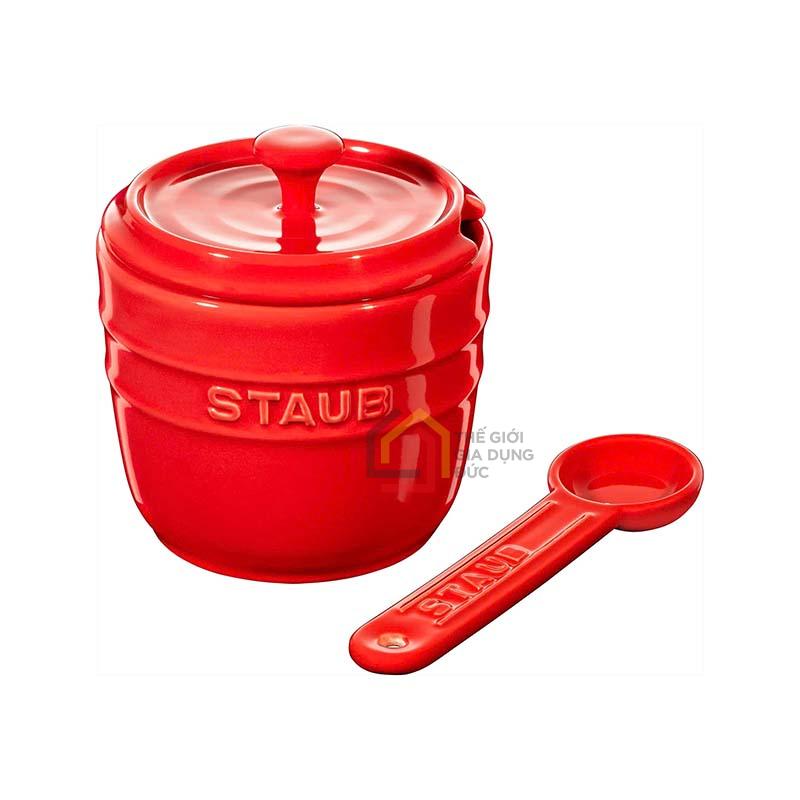 set-hu-dung-gia-vi-staub-kem-khay (2) Set hũ đựng gia vị Staub kèm khay