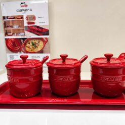 Set hũ đựng gia vị Staub kèm khay