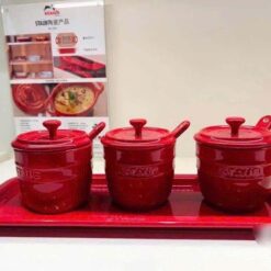 Set hũ đựng gia vị Staub kèm khay