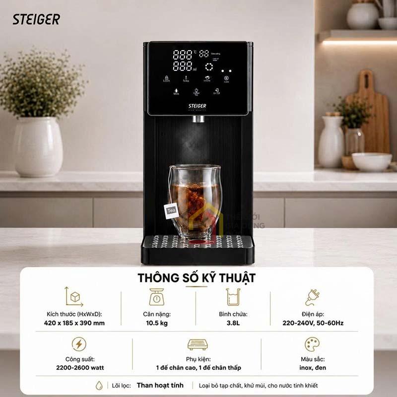 Bình thủy điện nóng lạnh Steiger STG850-HC 3,8L