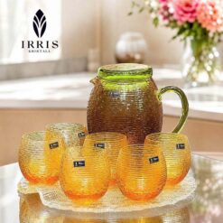 Bộ 6 cốc thủy tinh pha lê 300ml và bình thủy tinh Irris Volor 1.7L