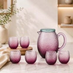 Bộ 6 cốc thủy tinh pha lê 300ml và bình thủy tinh Irris Volor 1.7L