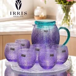 Bộ 6 cốc thủy tinh pha lê 300ml và bình thủy tinh Irris Volor 1.7L