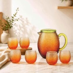 Bộ 6 cốc thủy tinh pha lê 300ml và bình thủy tinh Irris Volor 1.7L