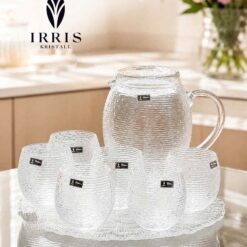 Bộ 6 cốc thủy tinh pha lê 300ml và bình thủy tinh Irris Volor 1.7L