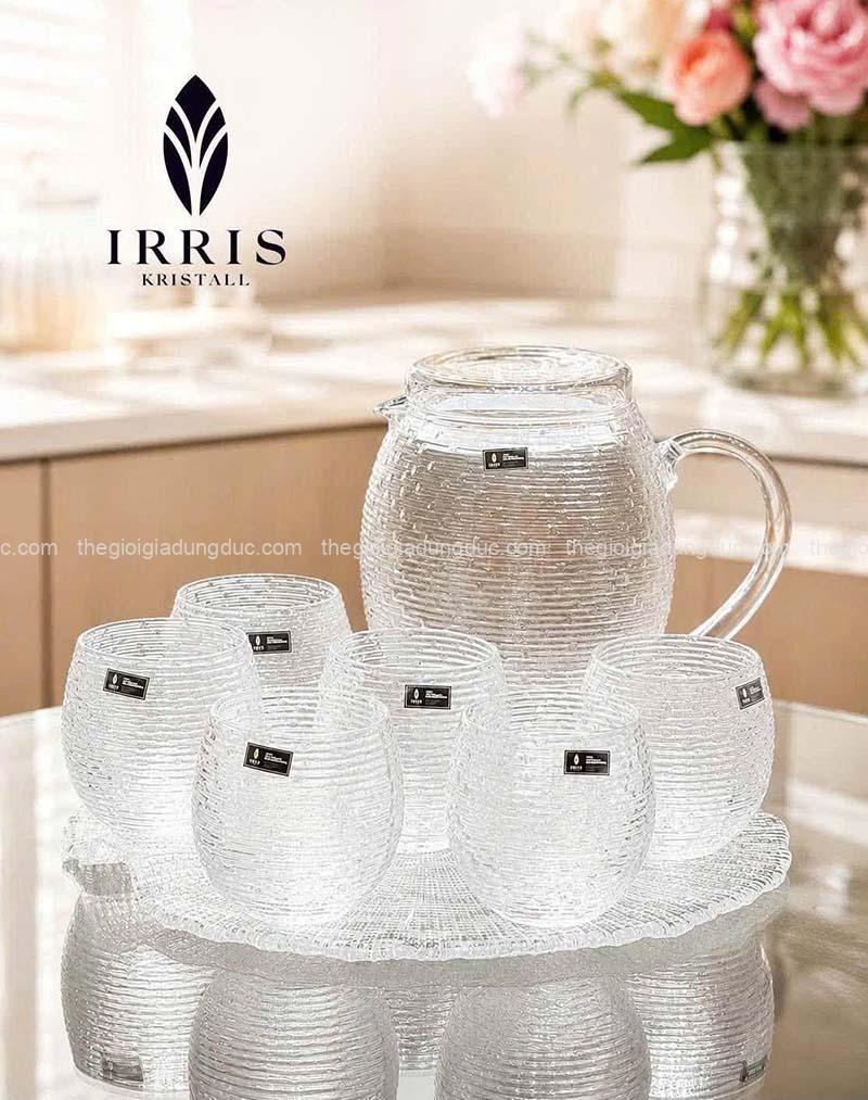 bo-6-coc-thuy-tinh-pha-le-300ml-va-binh-thuy-tinh-irris-volor-1-7l (6) Bộ 6 cốc thủy tinh pha lê 300ml và bình thủy tinh Irris Volor 1.7L
