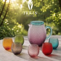 Bộ 6 cốc thủy tinh pha lê 300ml và bình thủy tinh Irris Volor 1.7L