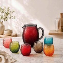 Bộ 6 cốc thủy tinh pha lê 300ml và bình thủy tinh Irris Volor 1.7L