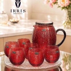 Bộ 6 cốc thủy tinh pha lê 300ml và bình thủy tinh Irris Volor 1.7L