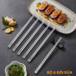 Bộ 6 đôi đũa inox 316 GKÖCH Arvo