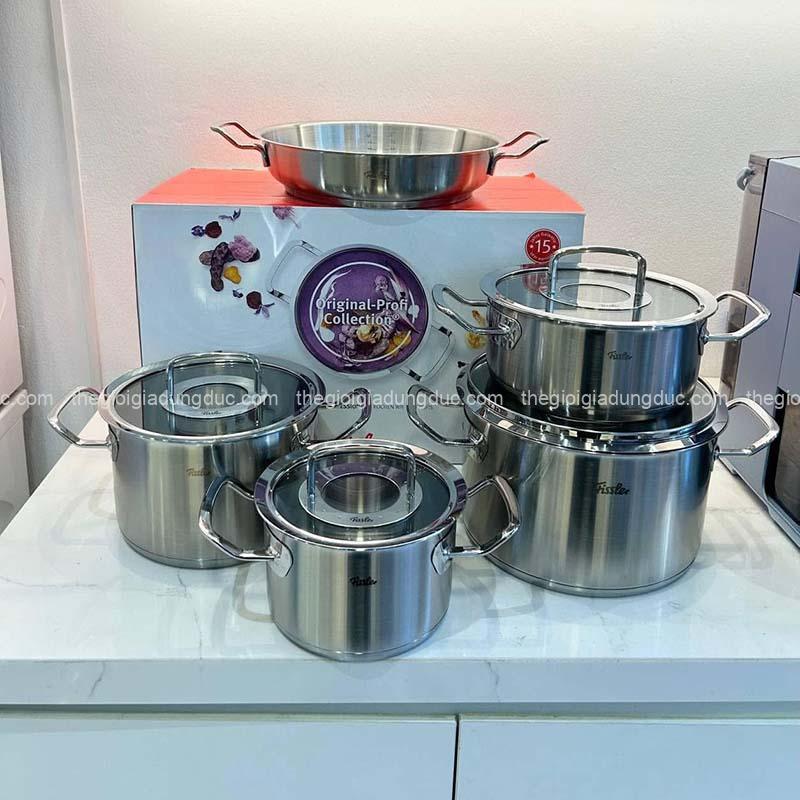 bo-noi-fissler-profi-5-mon-vung-kinh-4-noi-1-chao-2-quai-24-28cm (7) Bộ nồi Fissler Profi 5 món vung kính (4 nồi, 1 chảo 2 quai 24/28cm)