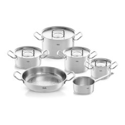 Bộ nồi Fissler Profi 6 món vung thép (4 nồi, 1 quánh, 1 chảo 2 quai 24/28cm)