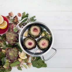 Bộ nồi Fissler Profi 6 món vung thép (4 nồi, 1 quánh, 1 chảo 2 quai 24/28cm)