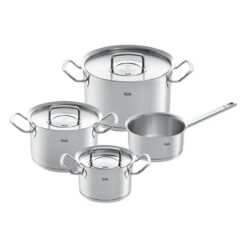 Bộ nồi Fissler Profi set 4 món vung thép (3 nồi, 1 quánh)