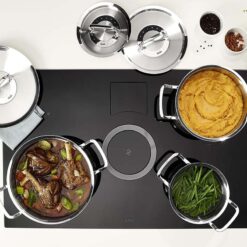 Bộ nồi Fissler Profi set 5 món vung thép (4 nồi, 1 chảo tổ ong 24/28cm)