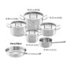 Bộ nồi Fissler Profi set 6 món vung thép (4 nồi, 1 quánh, 1 chảo 24/28cm)