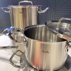 Bộ nồi Fissler Profi set 6 món vung thép (4 nồi, 1 quánh, 1 chảo 24/28cm)