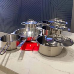 Bộ nồi Fissler Profi set 6 món vung thép (4 nồi, 1 quánh, 1 chảo 24/28cm)