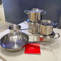 Bộ nồi Fissler Profi set 6 món vung thép (4 nồi, 1 quánh, 1 chảo 24/28cm)